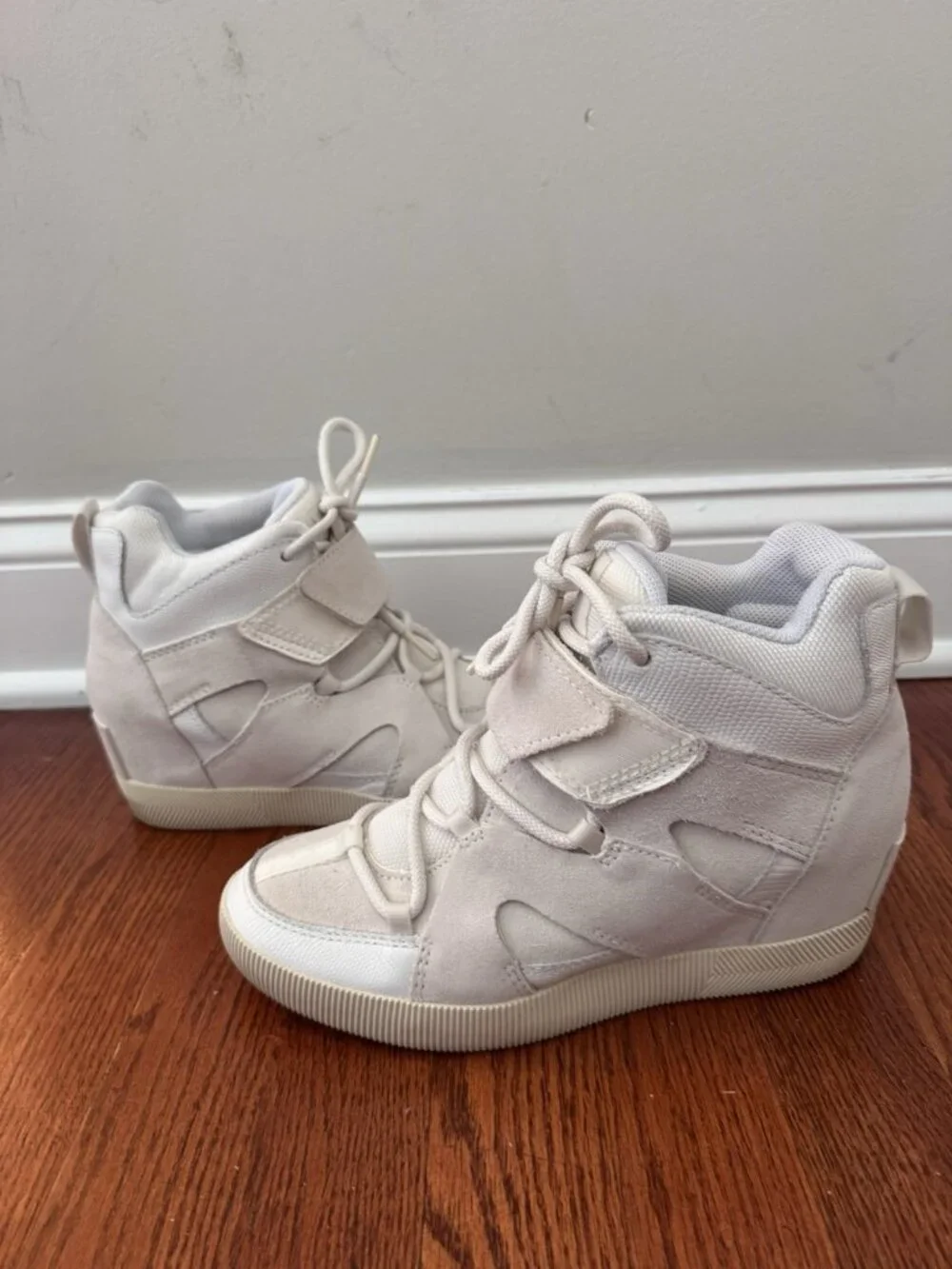 Sorel Women's Out N About Sport Wedge Bootie White/Sea Salt Size 8